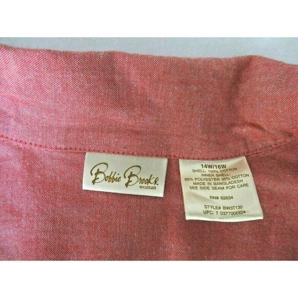 Boho Inspired Bobbie Brooks Paisley Patchwork Blouse Top Sz 14/16 Red Vintage - Picture 6 of 7